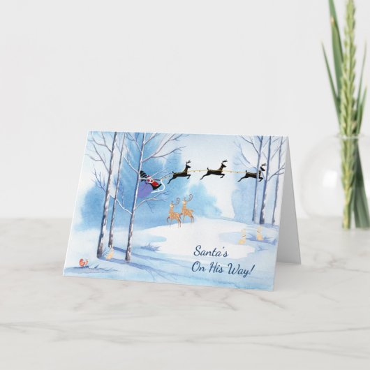 サンタが帰るクリスマスカード シーズンカード (正面)