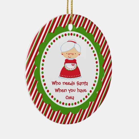 サンタが必要な人…オーマクリスマスオーナメント セラミックオーナメント (右)