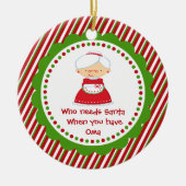 サンタが必要な人…オーマクリスマスオーナメント セラミックオーナメント (正面)