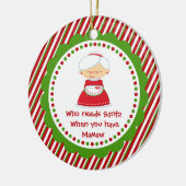 サンタが必要な…マモークリスマス飾り セラミックオーナメント (左)