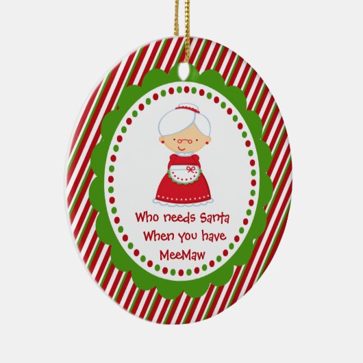 サンタが必要な…ミーモークリスマス飾り セラミックオーナメント (右)