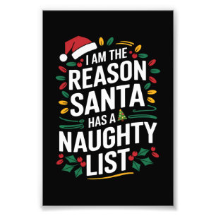サンタが悪い子リストを持っている理由 楽しいクリスマス フォトプリント