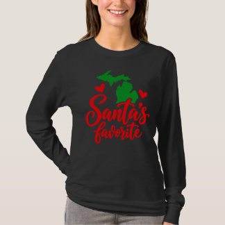 サンタが愛するミシガン・クリスマス Tシャツ