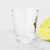 サンタが抹茶を飲むクリスマス ショットグラス (左)