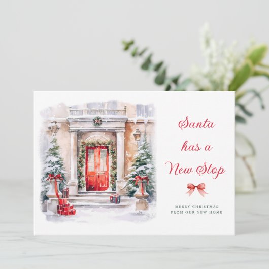 サンタが新しいストップ |休暇中の告知 シーズンカード (スタンド正面)