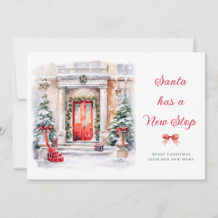 サンタが新しいストップ  休暇中の告知 シーズンカード