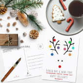 サンタが新しいストップ!引っ越しモダン休暇 案内ポストカード