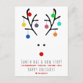 サンタが新しいストップ!引っ越しモダン休暇 案内ポストカード (正面)