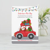 サンタが新たな立ち寄り先 ハoliday 引っ越しカード シーズンカード (スタンド正面)