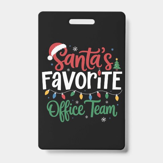 サンタが最も愛するオフィスチームのクリスマスあるある バッジ (正面)