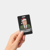 サンタが最も愛する大統領 面白いトランプ クリスマス バッジ (手持ち)