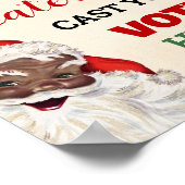 サンタが最も醜いクリスマスセーターのサインに投票 ポスター (角)