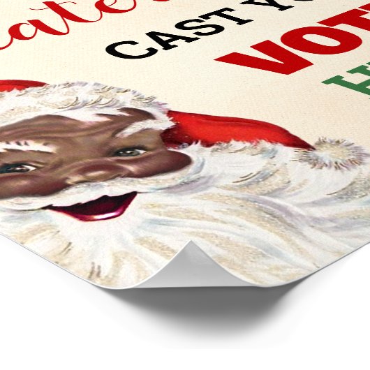 サンタが最も醜いクリスマスセーターのサインに投票 ポスター (角)