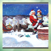 サンタが本を届けるクリスマスイブ ウィンドウサイン (シート3)