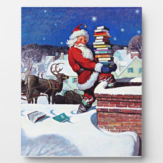 サンタが本を届けるクリスマスイブ フォトプラーク (正面)