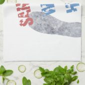 サンタが来た キッチンタオル (折り畳み)