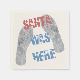 サンタが来た スタンダードカクテルナプキン