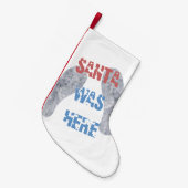 サンタが来た スモールクリスマスストッキング (正面 (吊り時))