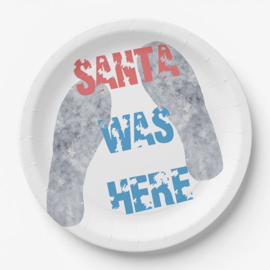 サンタが来た ペーパープレート (正面)