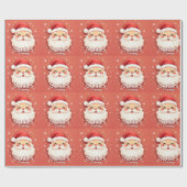 サンタが来る かわいい クリスマス ギフト包装紙 ラッピングペーパー (フラット)