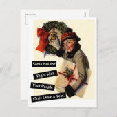 サンタが正しいアイディアを… シーズンポストカード (正面/裏面)