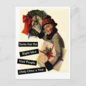 サンタが正しいアイディアを… シーズンポストカード (正面)