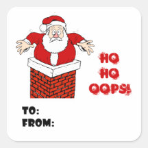 サンタが煙突に突き刺さったホー！