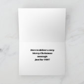 **サンタが特別なクリスマスの願いを届けている** カード (内部)