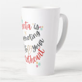 サンタが私をクリスマスに昇進させてる カフェラテマグ (右アングル)