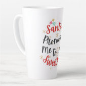 サンタが私をクリスマスに昇進させてる カフェラテマグ (左アングル)