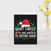 サンタが良い頼クリスマスを定義する可能性が最も高い カード (黄色い花)
