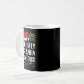 サンタが良い頼クリスマスを定義する可能性が最も高い コーヒーマグカップ (正面左)