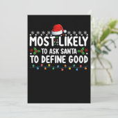 サンタが良い頼クリスマスを定義する可能性が最も高い 招待状 (スタンド正面)