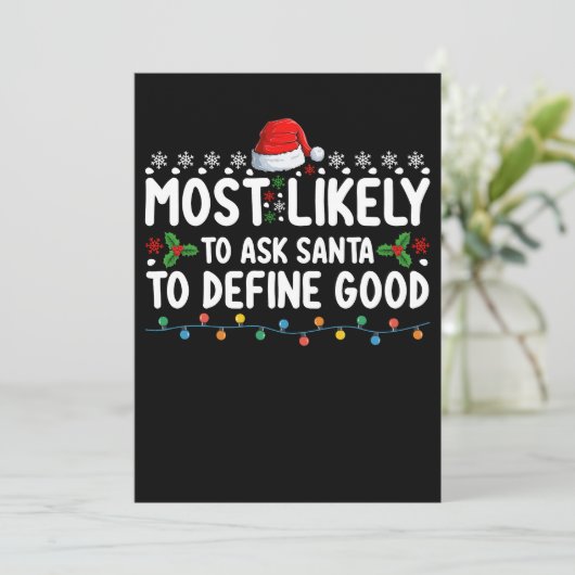 サンタが良い頼クリスマスを定義する可能性が最も高い 招待状 (スタンド正面)