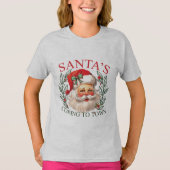 サンタが街にやってくるキッズのクリスマスTシャツ Tシャツ (正面)