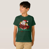 サンタが街にやってくるTシャツ メリークリスマス Tシャツ (正面フル)