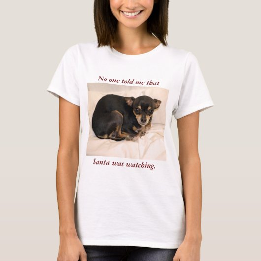 サンタが見ていたことを誰も私に告げませんでした Tシャツ (正面)