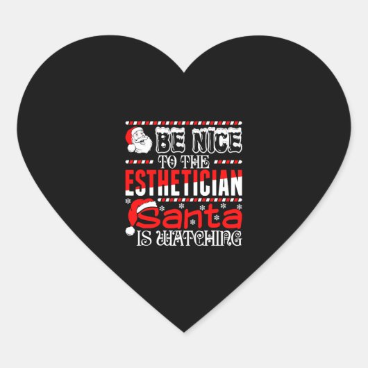 サンタが見ているエステティシャンに優しい ハートシール (正面)