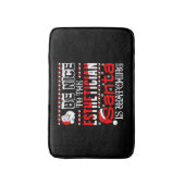 サンタが見ているエステティシャンに優しい バスマット (正面縦)