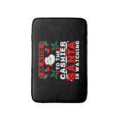 サンタが見ているキャッシャーに優しい バスマット (正面縦)