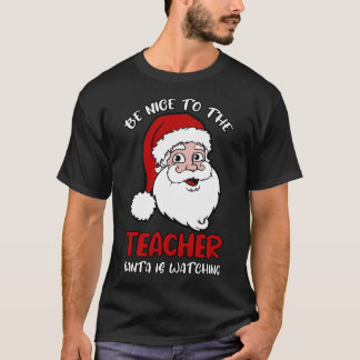 サンタが見ている先生に優しい Tシャツ
