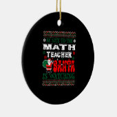 サンタが見ている数学の先生に優しい セラミックオーナメント (右)