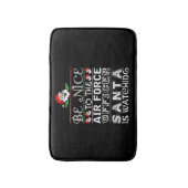 サンタが見ている空軍将校に親切に バスマット (正面縦)