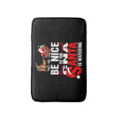 サンタが見ているCnaに親切である バスマット (正面縦)