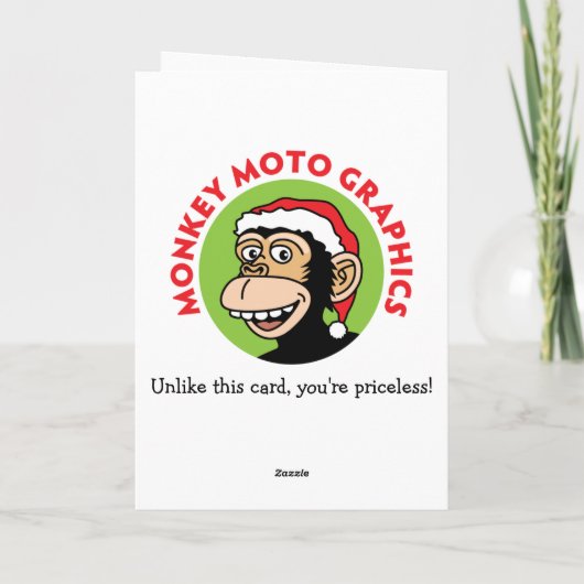 サンタが見守っている シーズンカード (裏面)