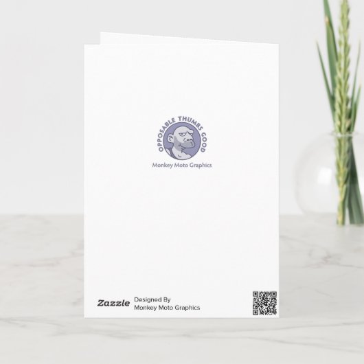 サンタが見守っている シーズンカード (裏面)