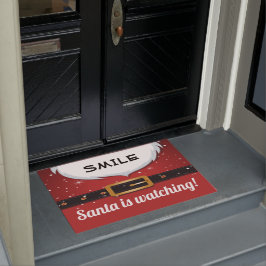 サンタが見守っている ドアマット