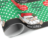 サンタが見守る |クリスマス ラッピングペーパー (ロールコーナー)