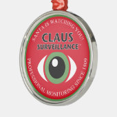 サンタが見守る メタルオーナメント (左)