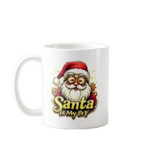 サンタが親友のマグカップ - 楽しいクリスマスのコーヒーマグ